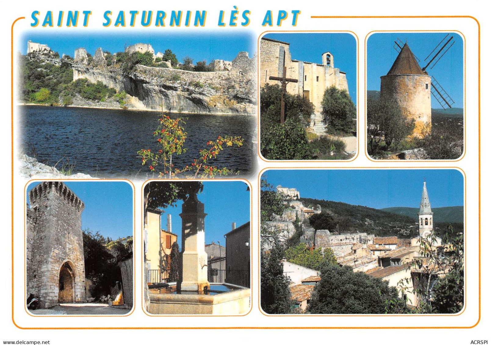 84 Saint-Saturnin-Lès-Apt Multivue Du Village (Scan R/V) N° 42 \MS9076 - Gordes