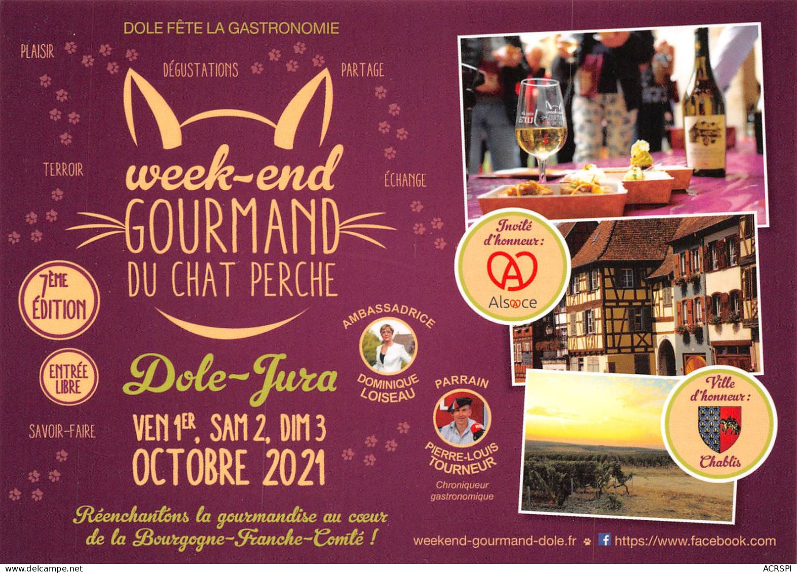 39 DOLE Week-end Gourmand Du CHAT PERCHE Restaurant LOISEAU TOURNEUR (Scan R/V) N° 51 \MS9073 - Dole