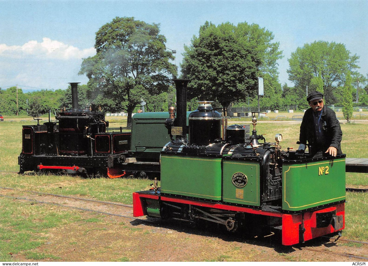 Locomotive BAUJAHR SCHNEIDER PITHIVIERS France Et Frankfurt Allemagne (Scan R/V) N° 58 \MS9071 - Trenes