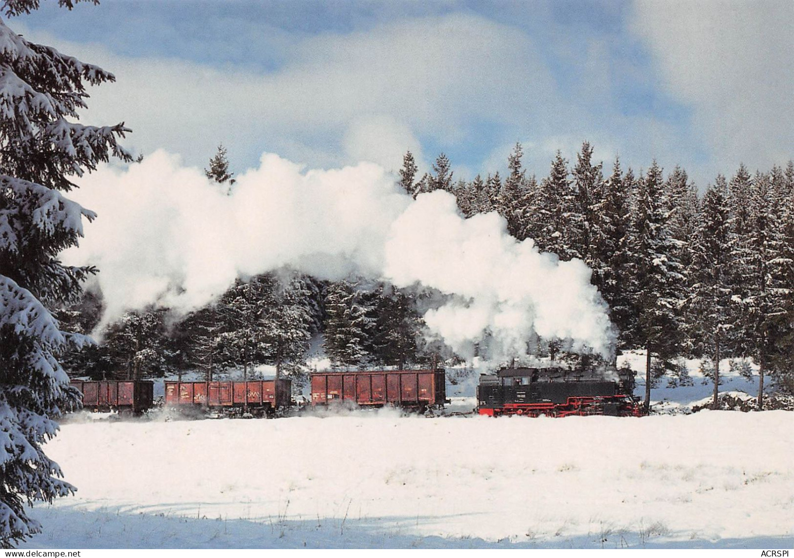 Harzer Schmalspurbahnen GmbH Locomotive BAUJAHR BMAG - Schwartzkopff Allemagne (Scan R/V) N° 35 \MS9071 - Trains