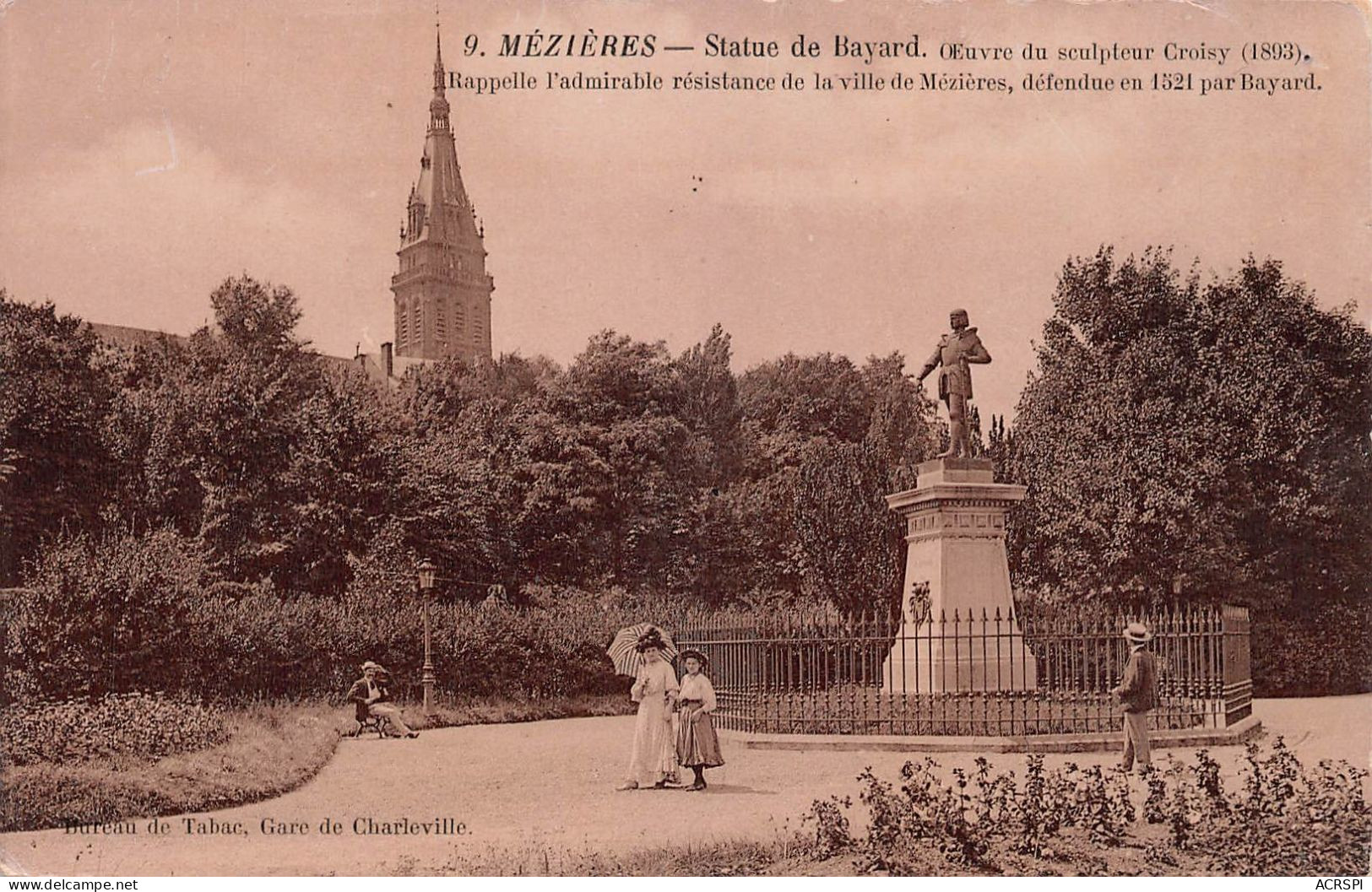 08 Charleville-Mézières La Statue De Bayard (Scan R/V) N° 37 \MS9070 - Charleville