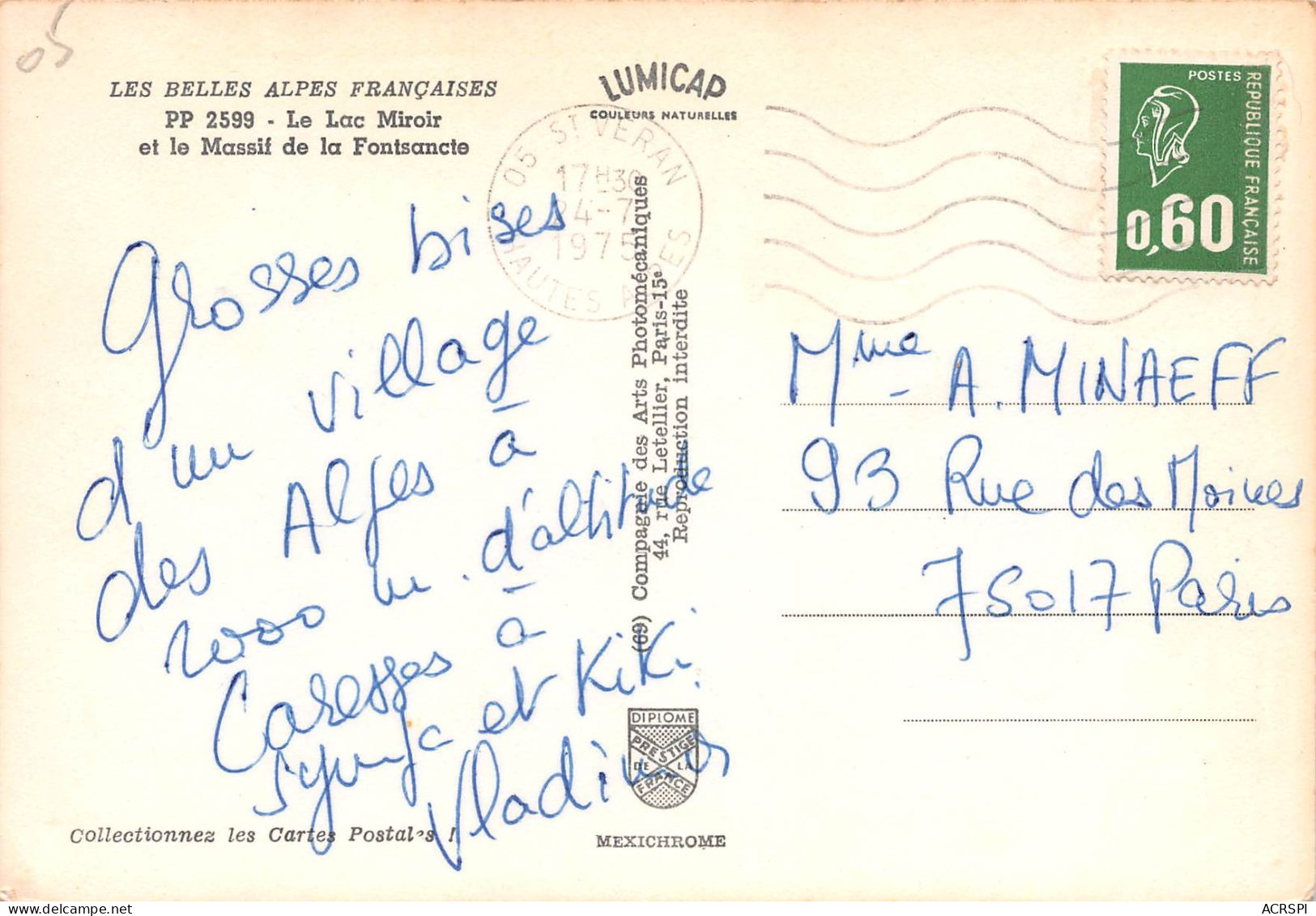 05 Lac Miroir (des Prés De Soubeyrand) CEILLAC (Scan R/V) N° 4 \MS9069 - Guillestre