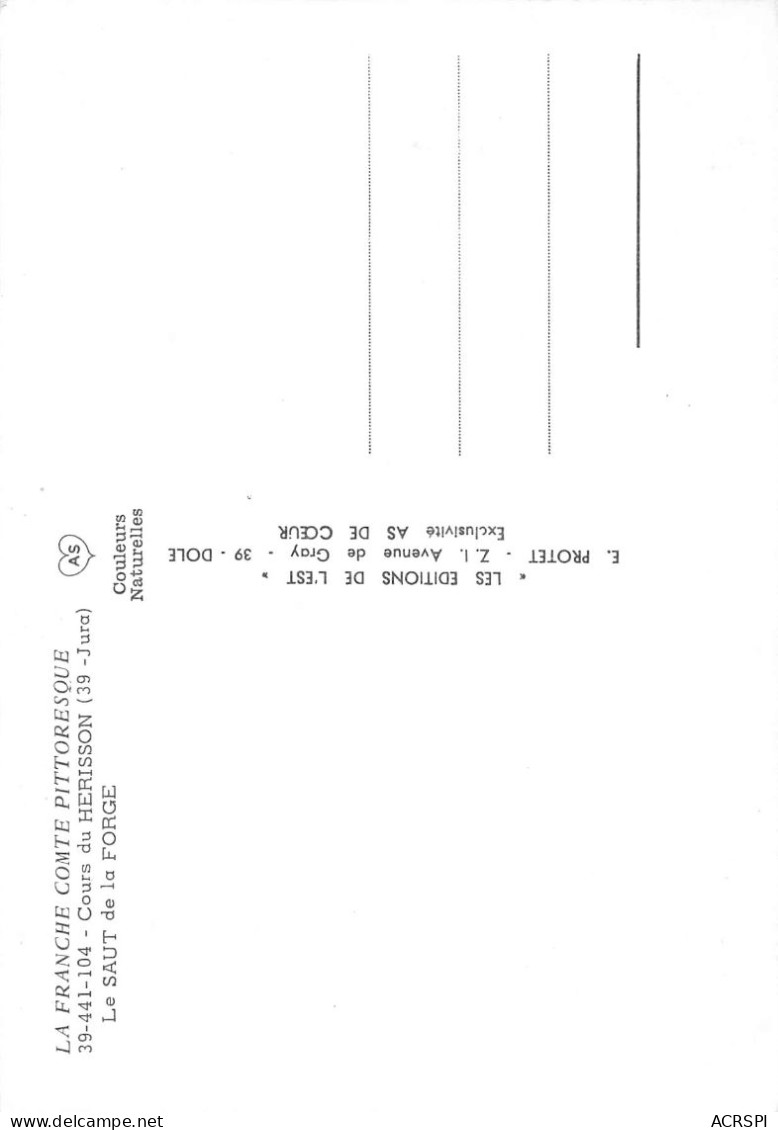 39 CHAMPAGNOLE Cours Du HERISSON Et Saut De La Forge (Scan R/V) N° 14 \MS9083 - Champagnole