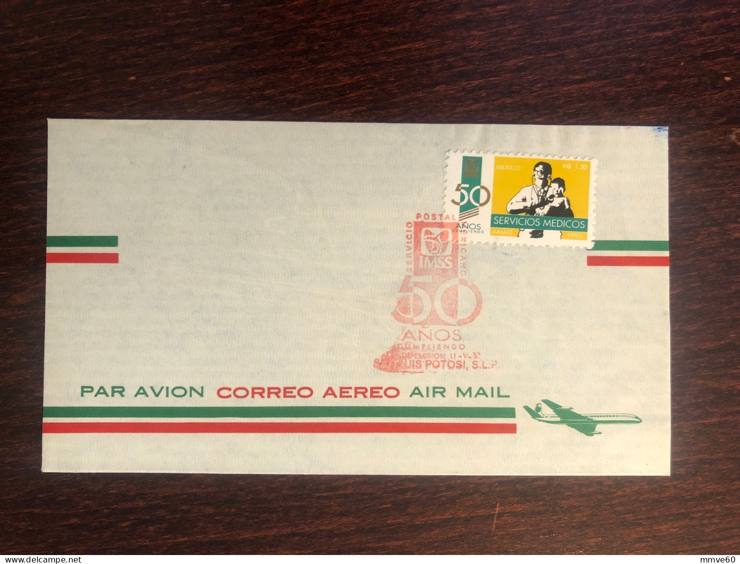 MEXICO FDC  COVER 1993 YEAR  MEDICAL SERVICES HEALTH MEDICINE STAMPS - Mexico