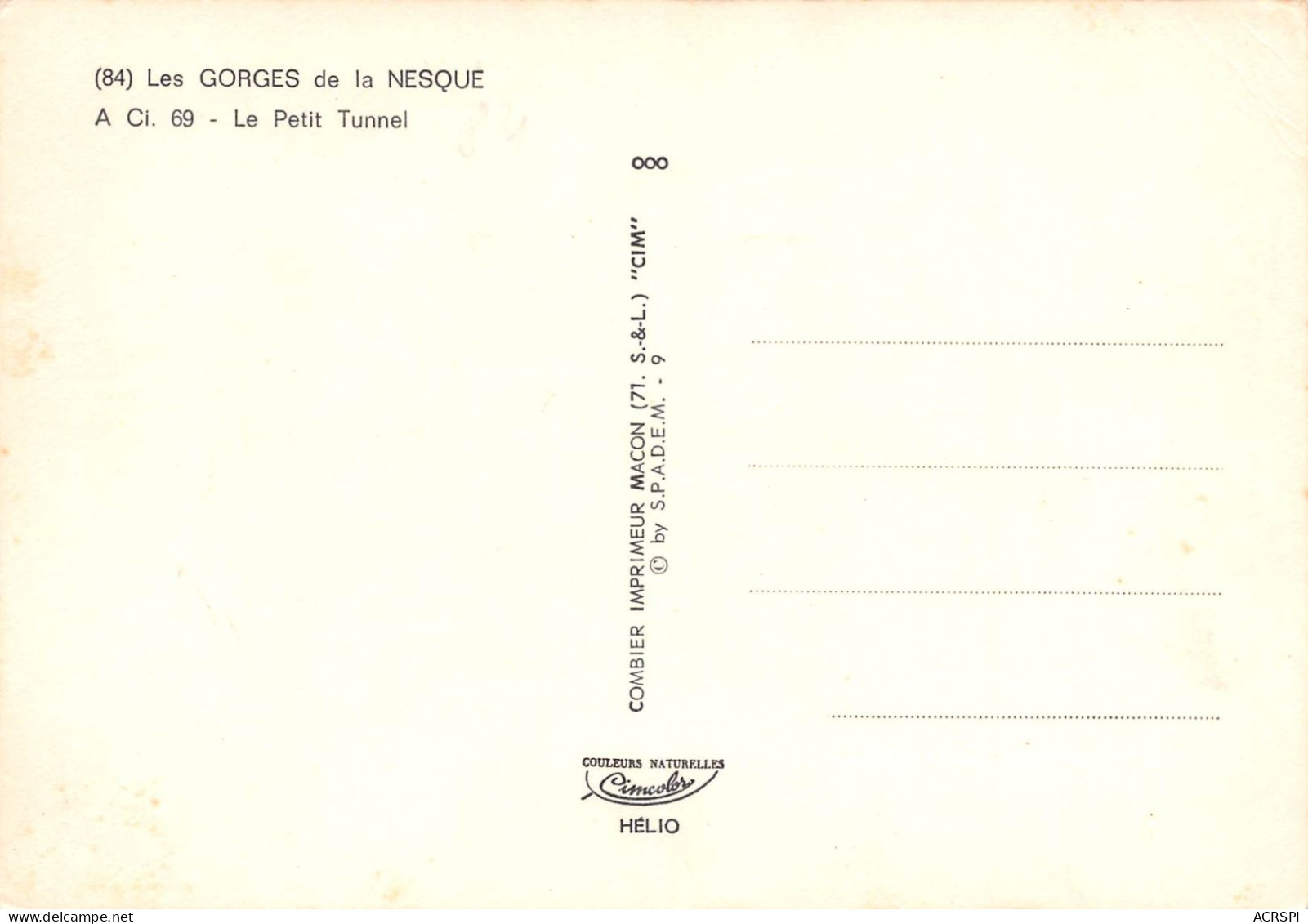 84 Gorges De La Nesque Monieux (Scan R/V) N° 38 \MS9081 - Apt