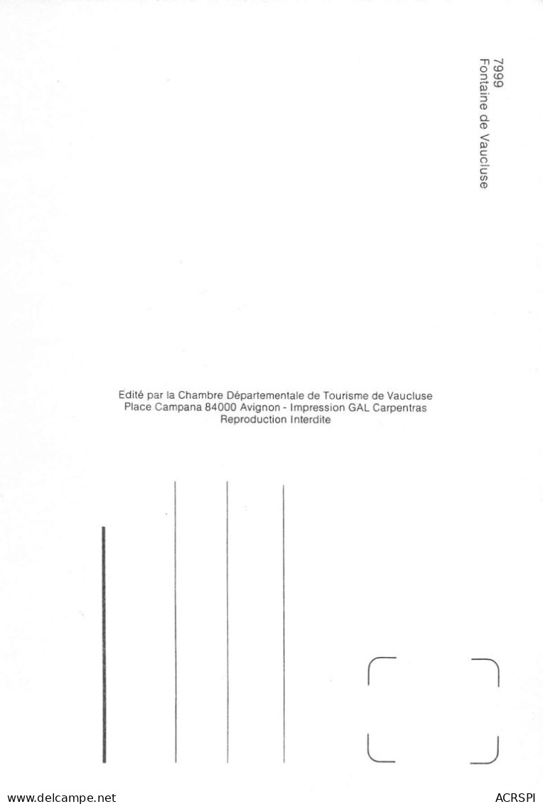 84 Fontaine-de-Vaucluse Cascades Et Vallée Close (Scan R/V) N° 18 \MS9079 - L'Isle Sur Sorgue