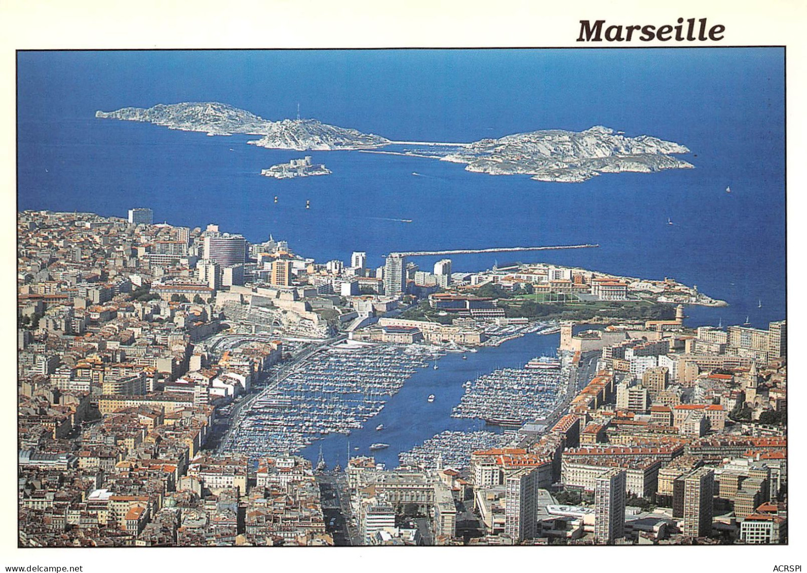 13 MARSEILLE Le Vieux Port Vue Aérienne Et Les îles (Scan R/V) N° 61 \MS9092 - Old Port, Saint Victor, Le Panier