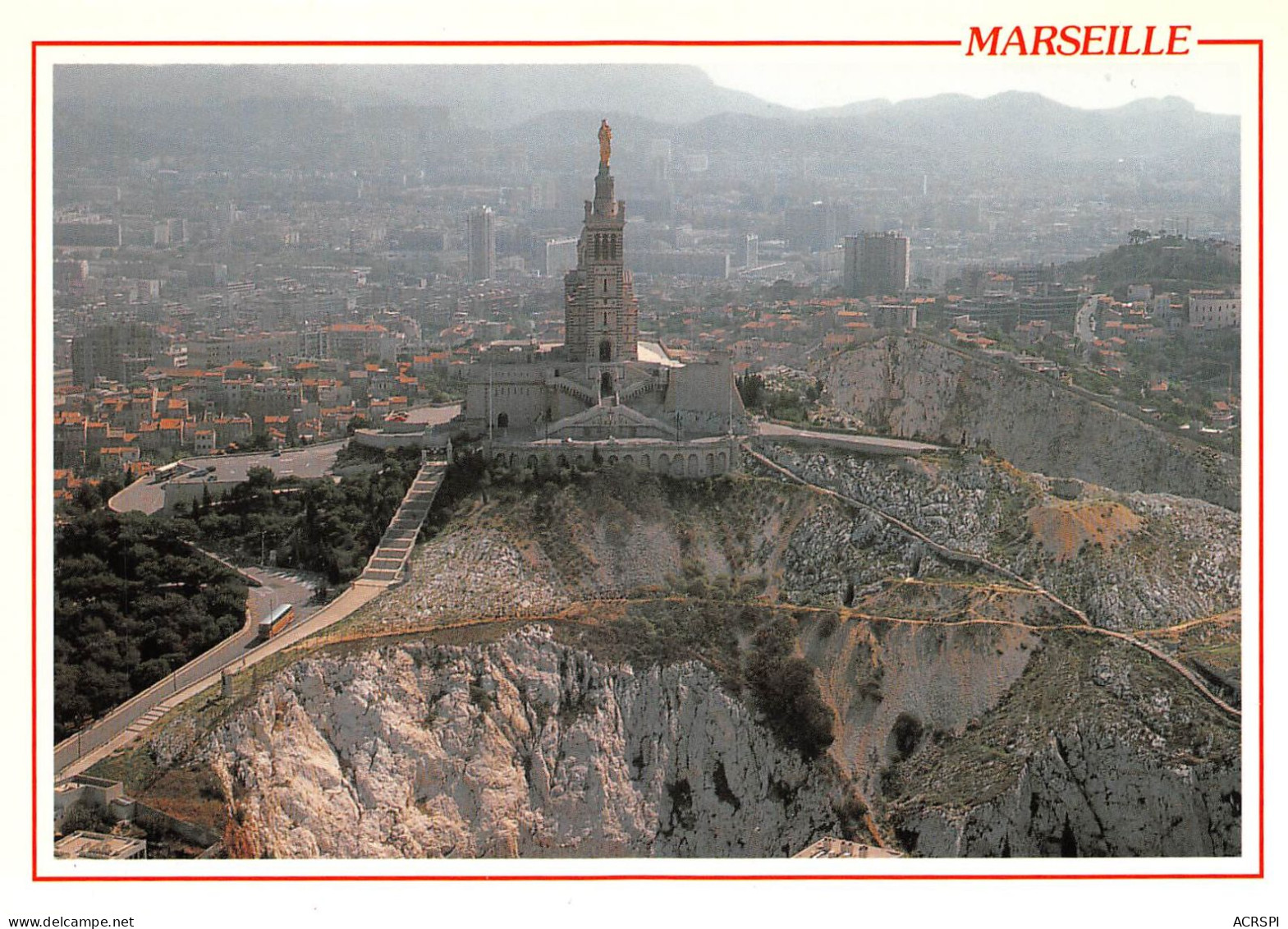 13 MARSEILLE La Basilique (Scan R/V) N° 12 \MS9092 - Notre-Dame De La Garde, Aufzug Und Marienfigur