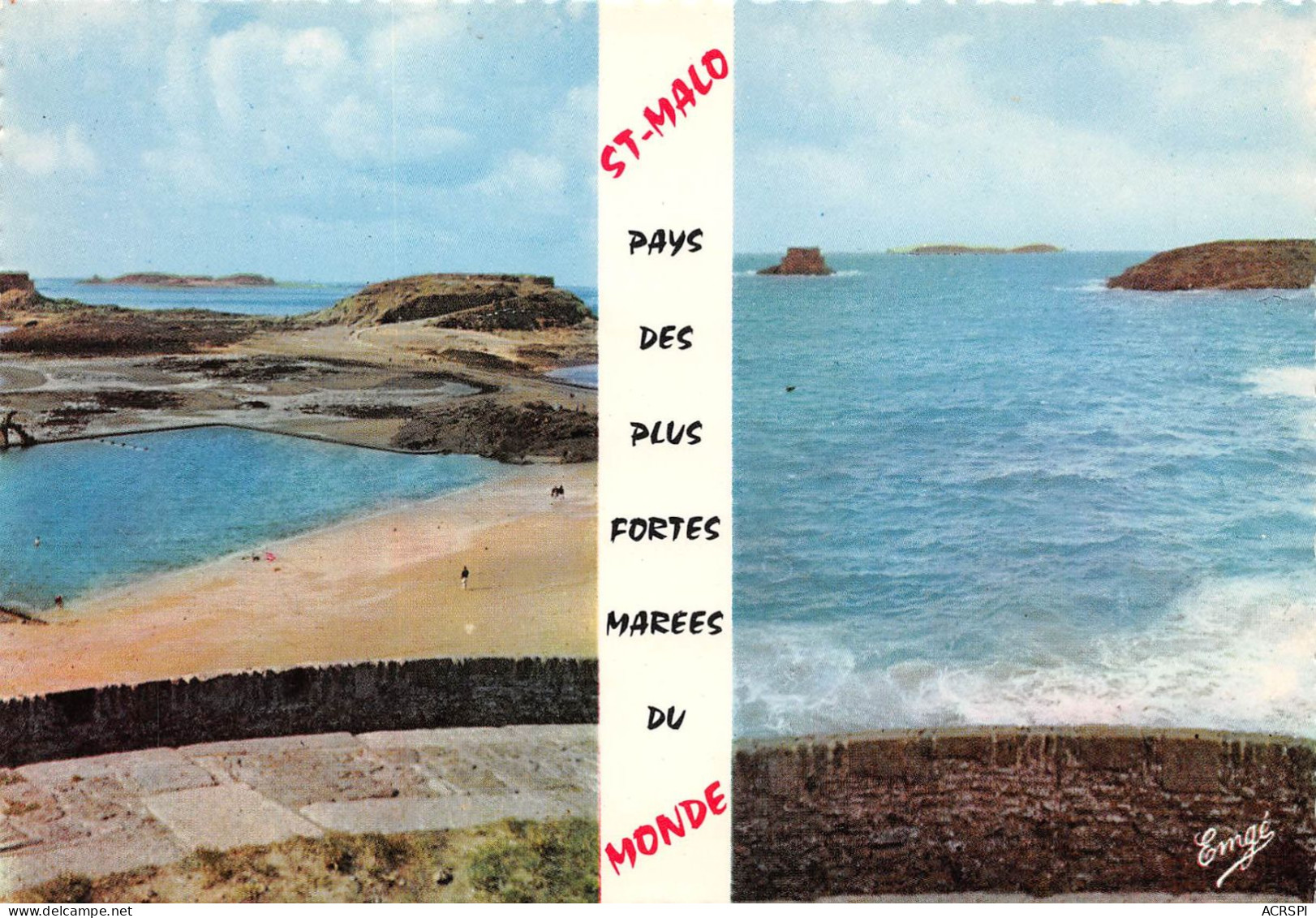 35 SAINT-MALO Les Plus Fortes Marées Du Monde (Scan R/V) N° 24 \MS9088 - Saint Malo