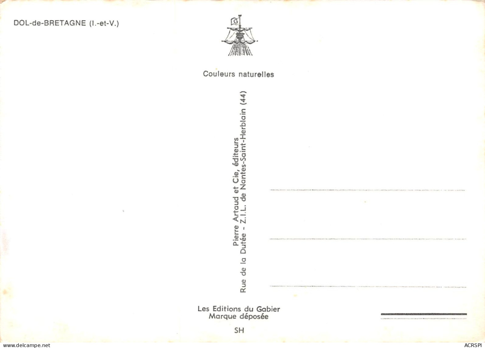 35 DOL DE BRETAGNE Multivue Carte Vierge Non Circulé (Scan R/V) N° 54 \MS9087 - Dol De Bretagne