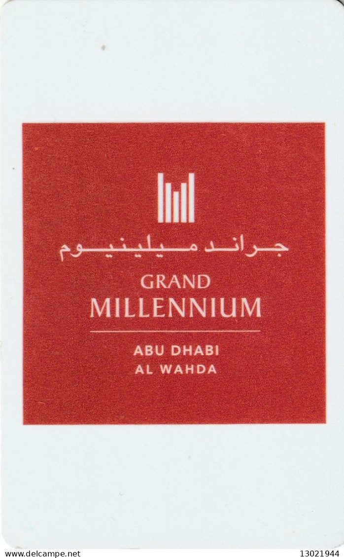 EMIRATI ARABI  KEY HOTEL  Grand Millennium Abu Dhabi Al Wahda - Cartes D'hotel