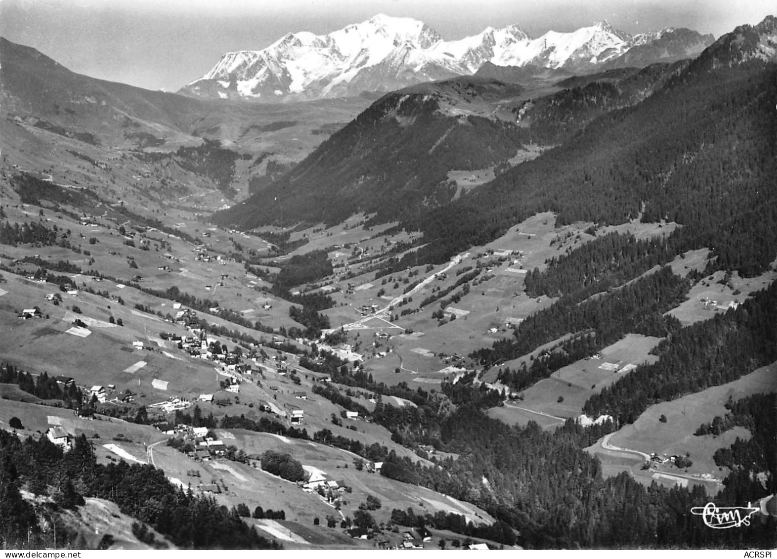 73 Hauteluce Vue Générale Aérienne Du Village Et Le Mont Blanc (scan R/V) 46 \PC1205 - Albertville