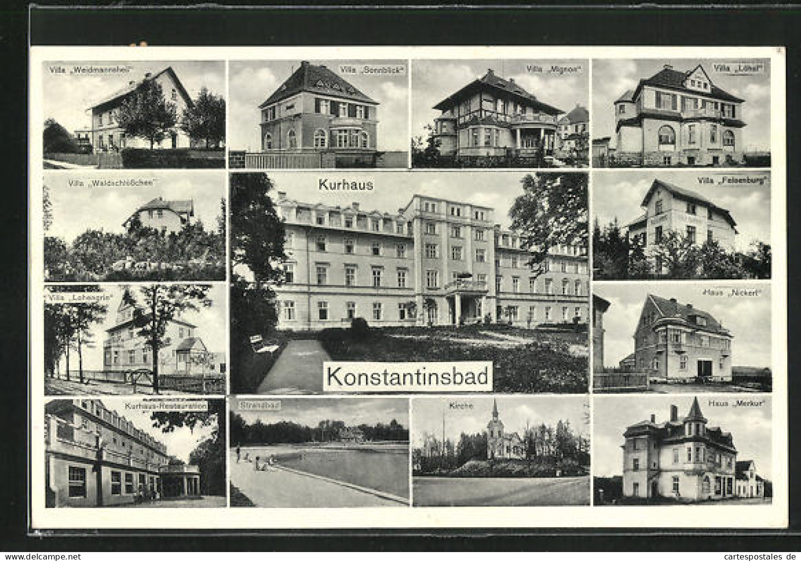 AK Konstantinsbad, Hotel Villa Weidmannsheil, Hotel Villa Waldschlösschen, Hotel Villa Lohengrin  - Tschechische Republik