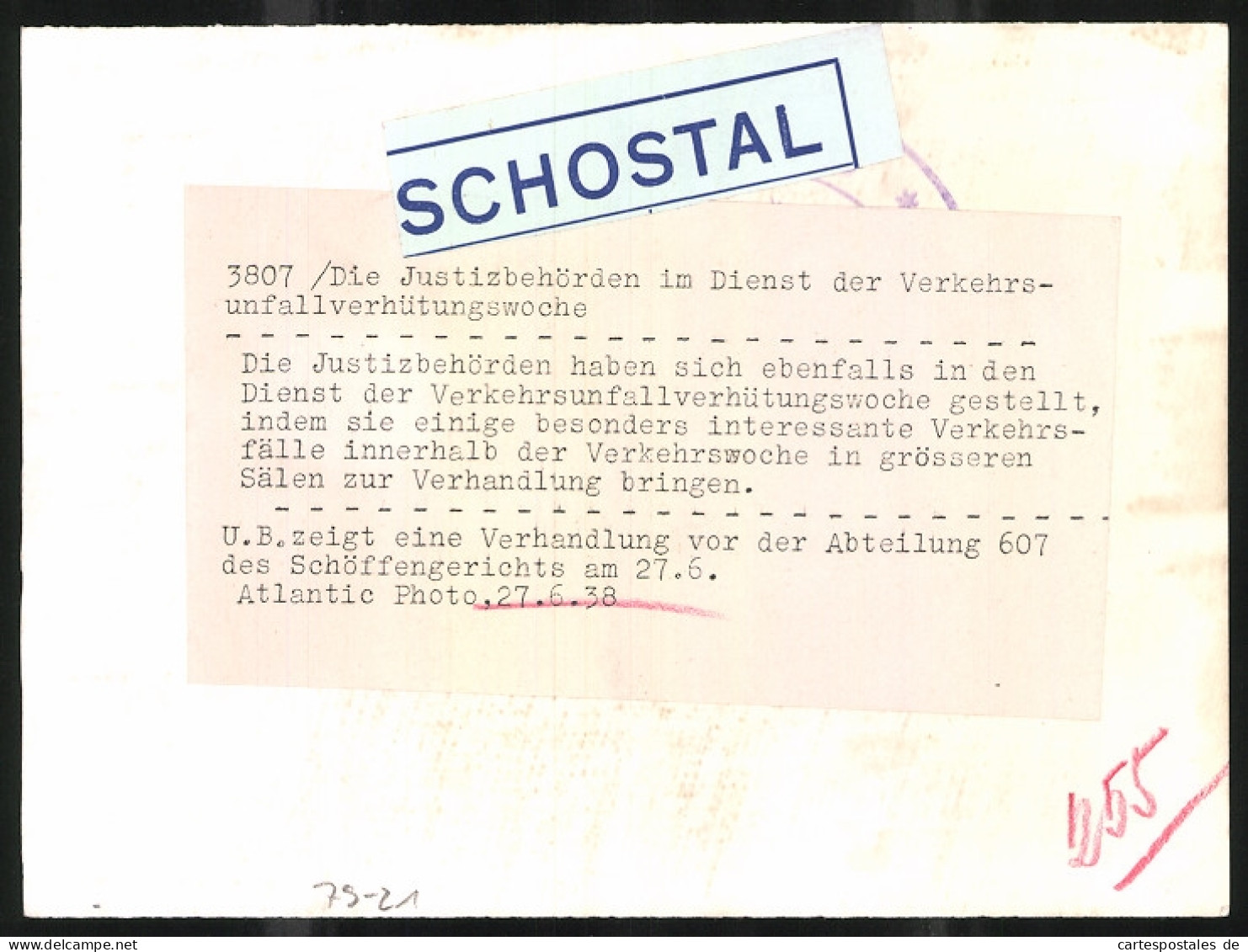 Fotografie Verhandlung Vor Schöffengericht 1938  - Profesiones