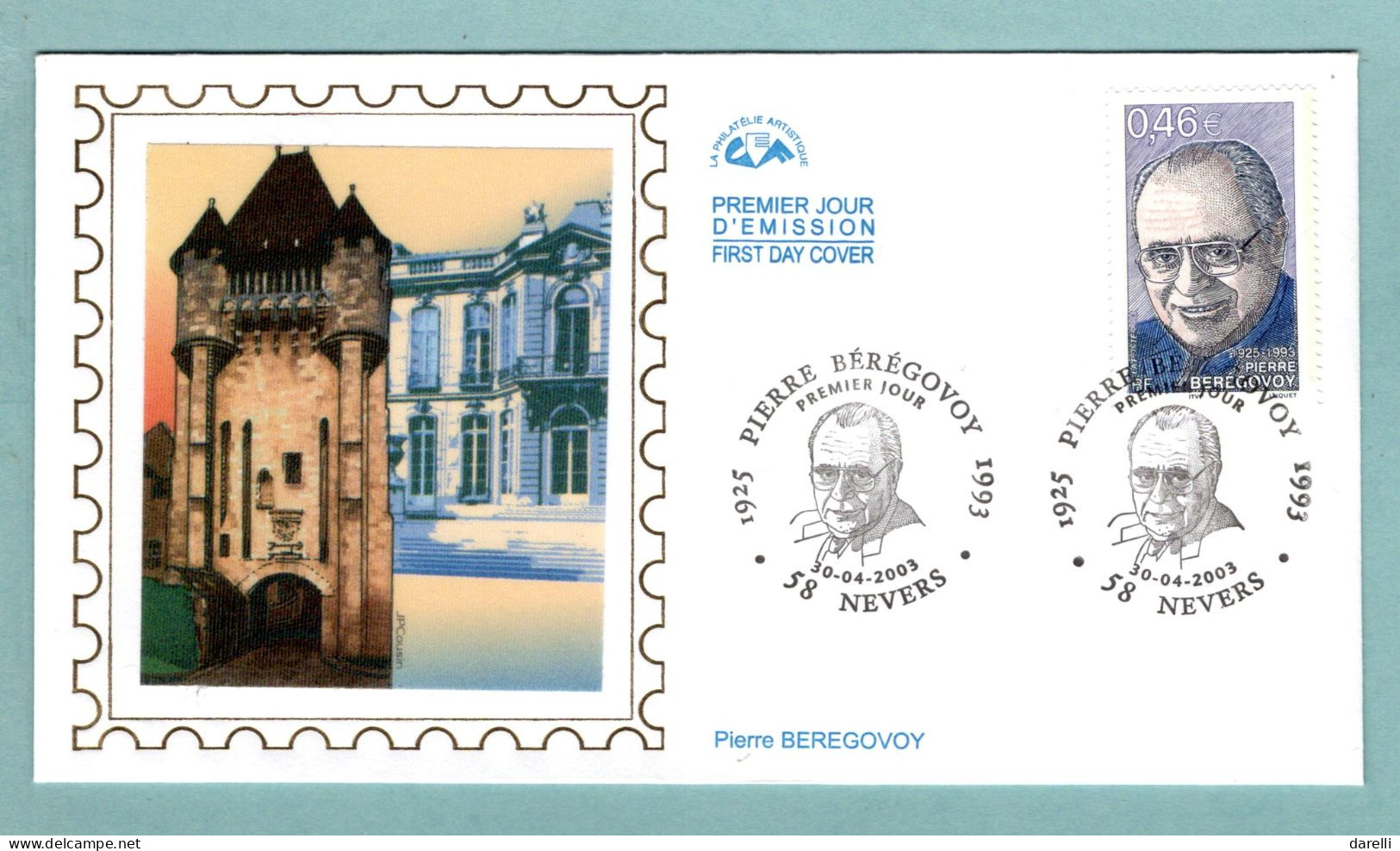 FDC France 2003 - Hommage à Pierre Bérégovoy -YT 3553 - 58 Nevers - 2000-2009