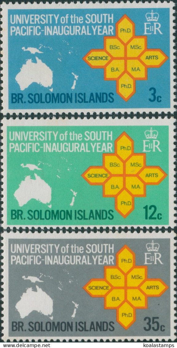 Solomon Islands 1969 SG181-183 South Pacific University Set MNH - Salomon (Iles 1978-...)