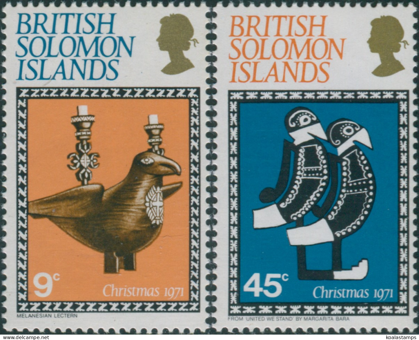 Solomon Islands 1971 SG213-214 Christmas Set MNH - Solomoneilanden (1978-...)