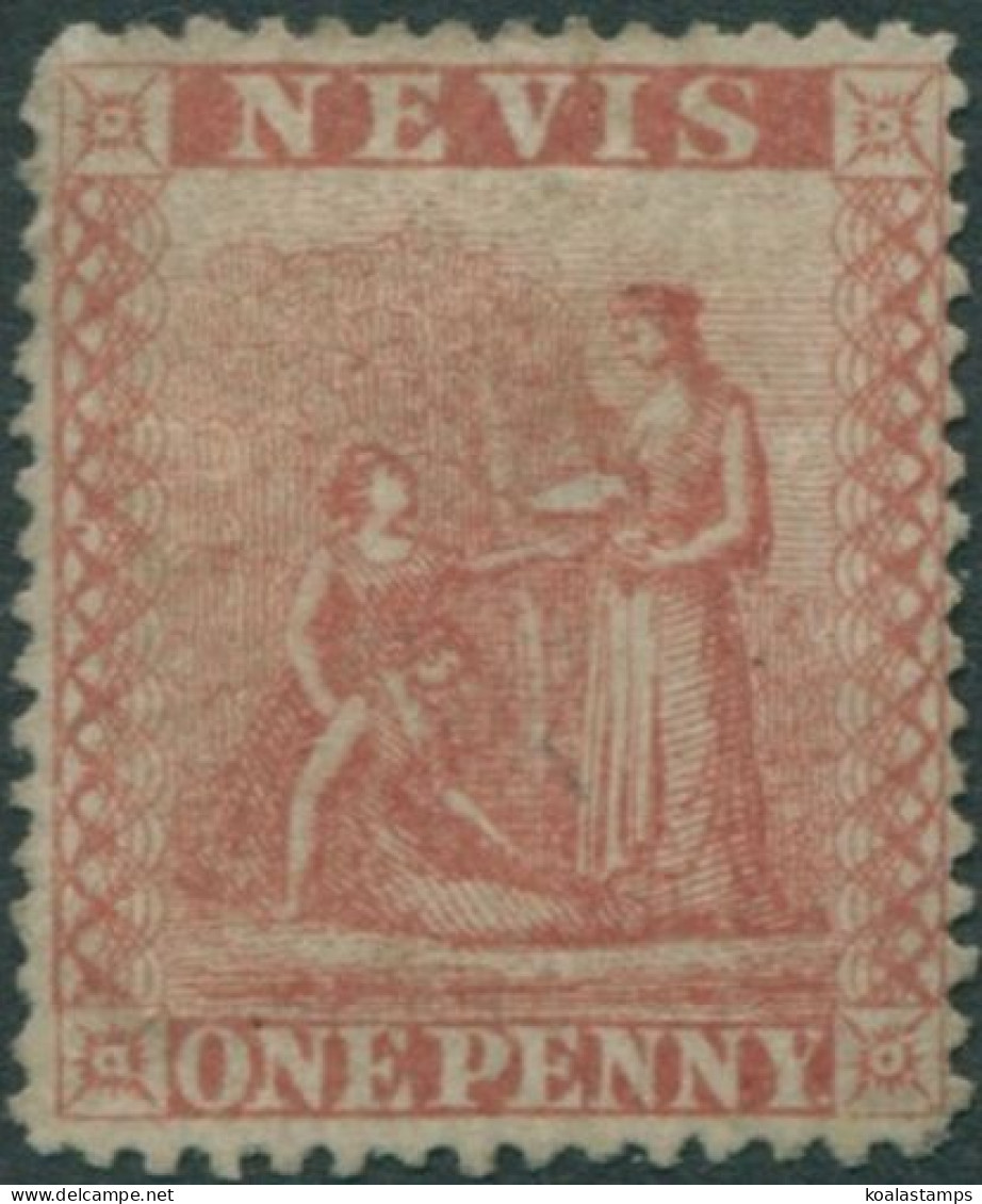 Nevis 1862 SG15 1d Red Medicinal Spring FU - St.Kitts And Nevis ( 1983-...)