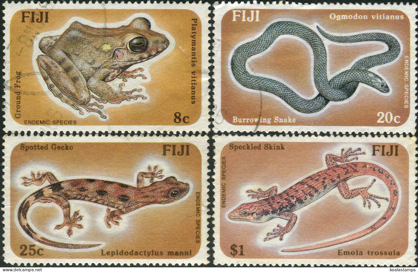 Fiji 1986 SG741-746 Reptiles And Amphibians Part Set FU - Fidji (1970-...)