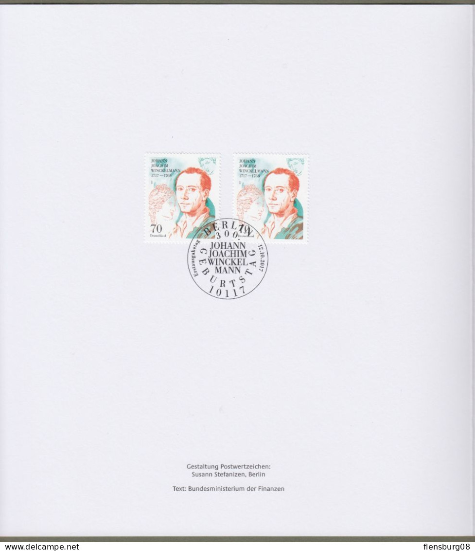Bund: Minister Card - Ministerkarte Typ VIII, Mi-Nr. 3338: " 300. Geburtstag Von Johann Joachim Winckelmann " RR X - Lettres & Documents