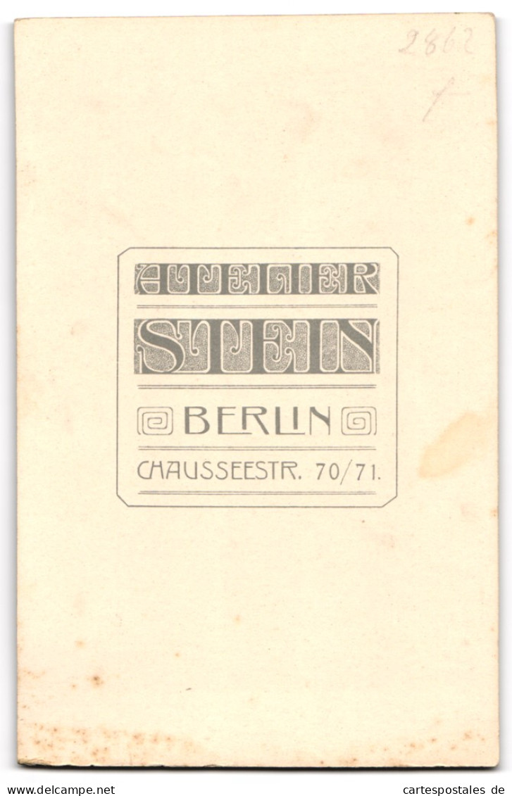 Fotografie Wilhelm Stein, Berlin, Chaussee Strasse 70 /71, Junge Dame Mit Hochsteckfrisur, Perlenkette Und -brosche  - Persone Anonimi