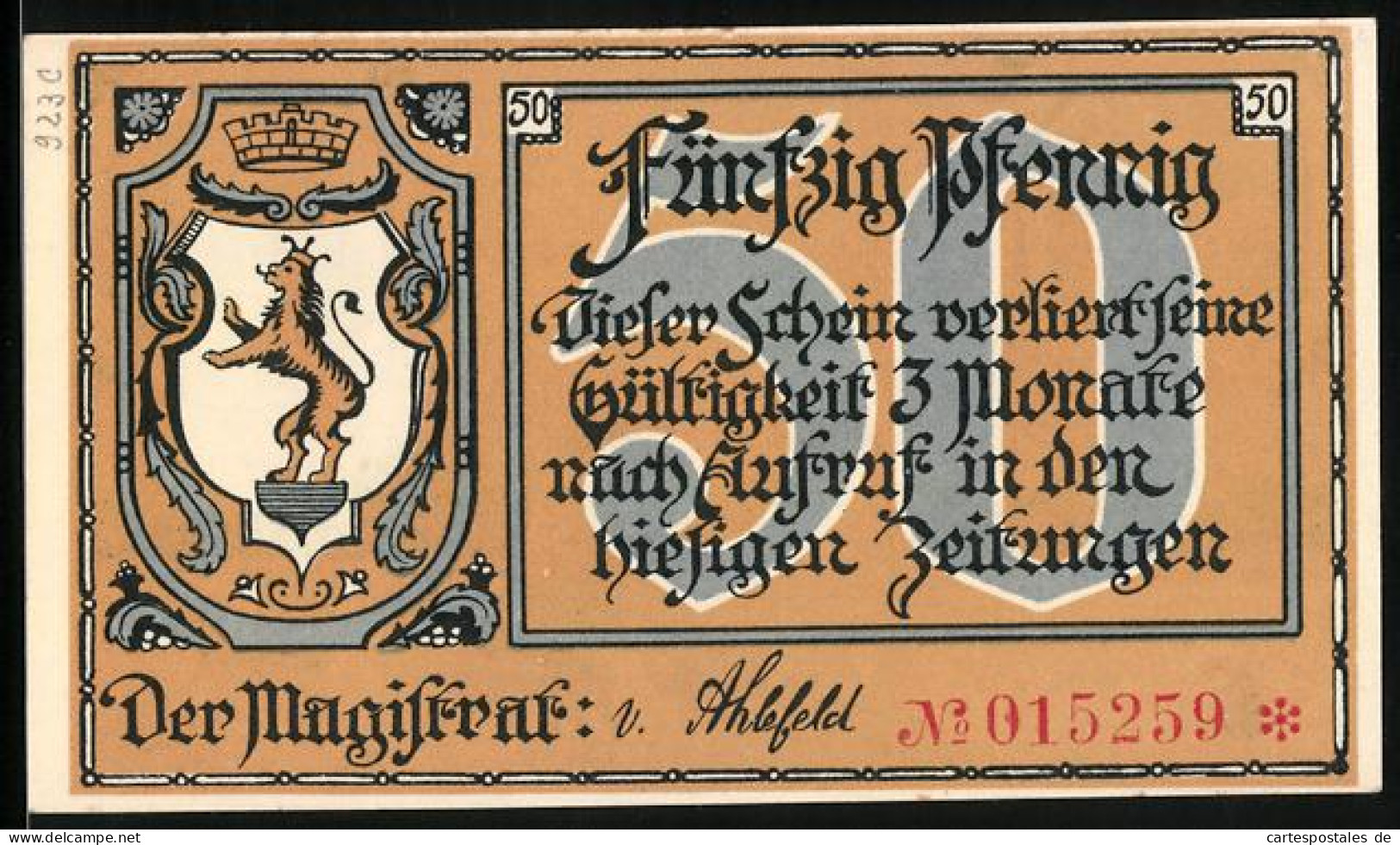 Notgeld Greussen I. Th., 50 Pfennig, Pferde Ziehen Grossen Heuwagen  - [11] Local Banknote Issues