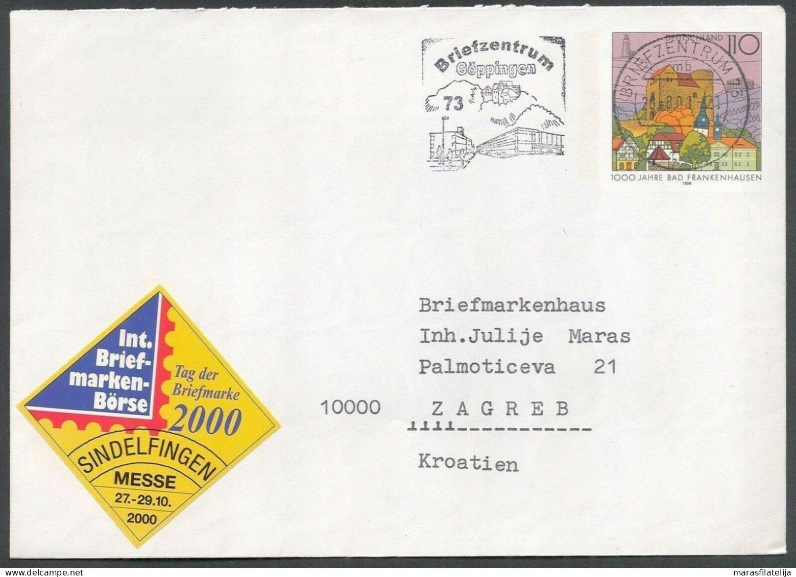 Germany 1998, Bad Frankenhausen, Stationery Envelope - Otros & Sin Clasificación