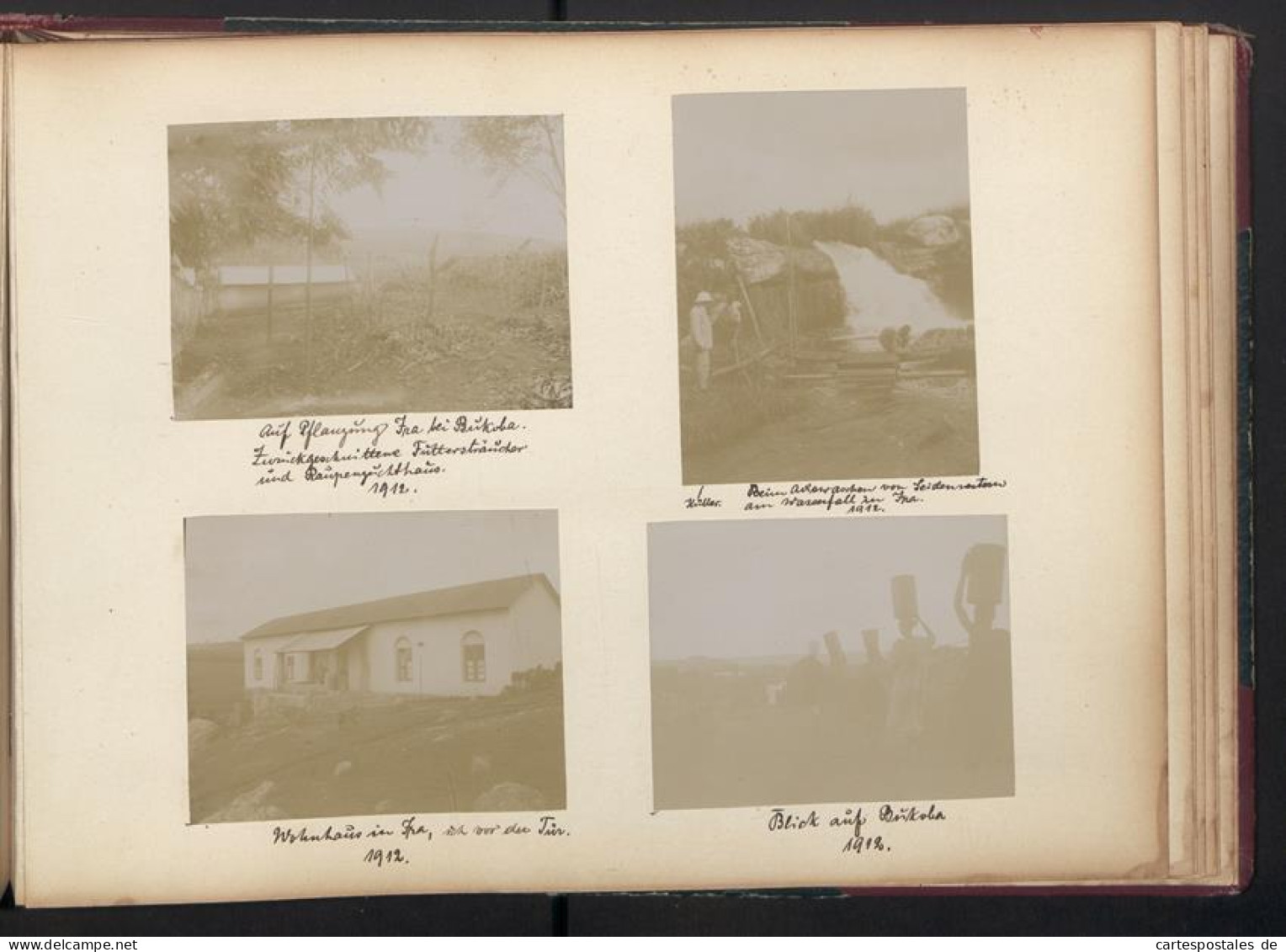 Album photos mit 80 Photos,  vue de Kissauke, DOA, Caraconica Baumwolle Anbau, Lokomobil, Plantage, 1909 