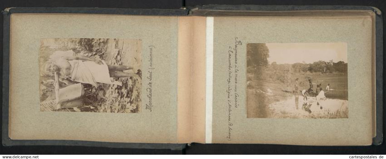 Fotoalbum Mit 52 Fotografien Madagaskar, Französische Kolonie, Kolonial Soldaten, Tracht, Zerstörte Orte  - Albumes & Colecciones