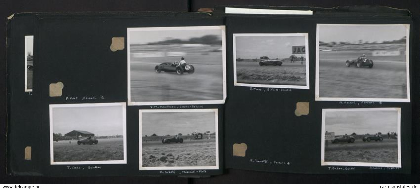 Fotoalbum mit 232 Fotografien Road Raceing 1952-1957, Goodwood, Silverstone, Autorennen, Motorrad, Ferrari, Mercedes 