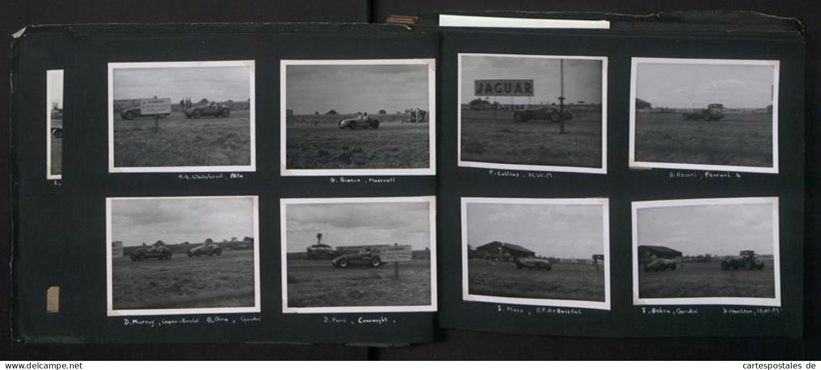 Fotoalbum mit 232 Fotografien Road Raceing 1952-1957, Goodwood, Silverstone, Autorennen, Motorrad, Ferrari, Mercedes 