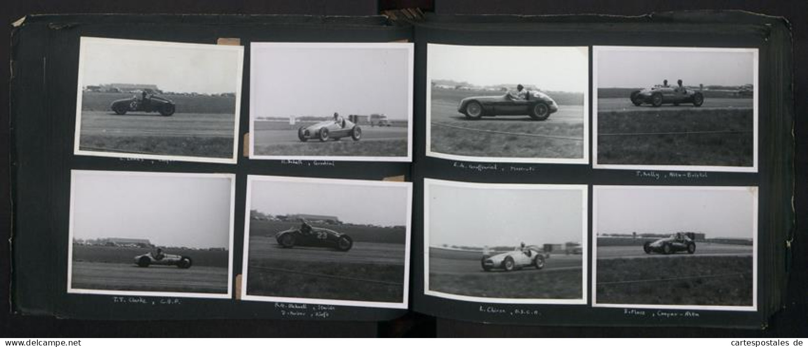 Fotoalbum mit 232 Fotografien Road Raceing 1952-1957, Goodwood, Silverstone, Autorennen, Motorrad, Ferrari, Mercedes 