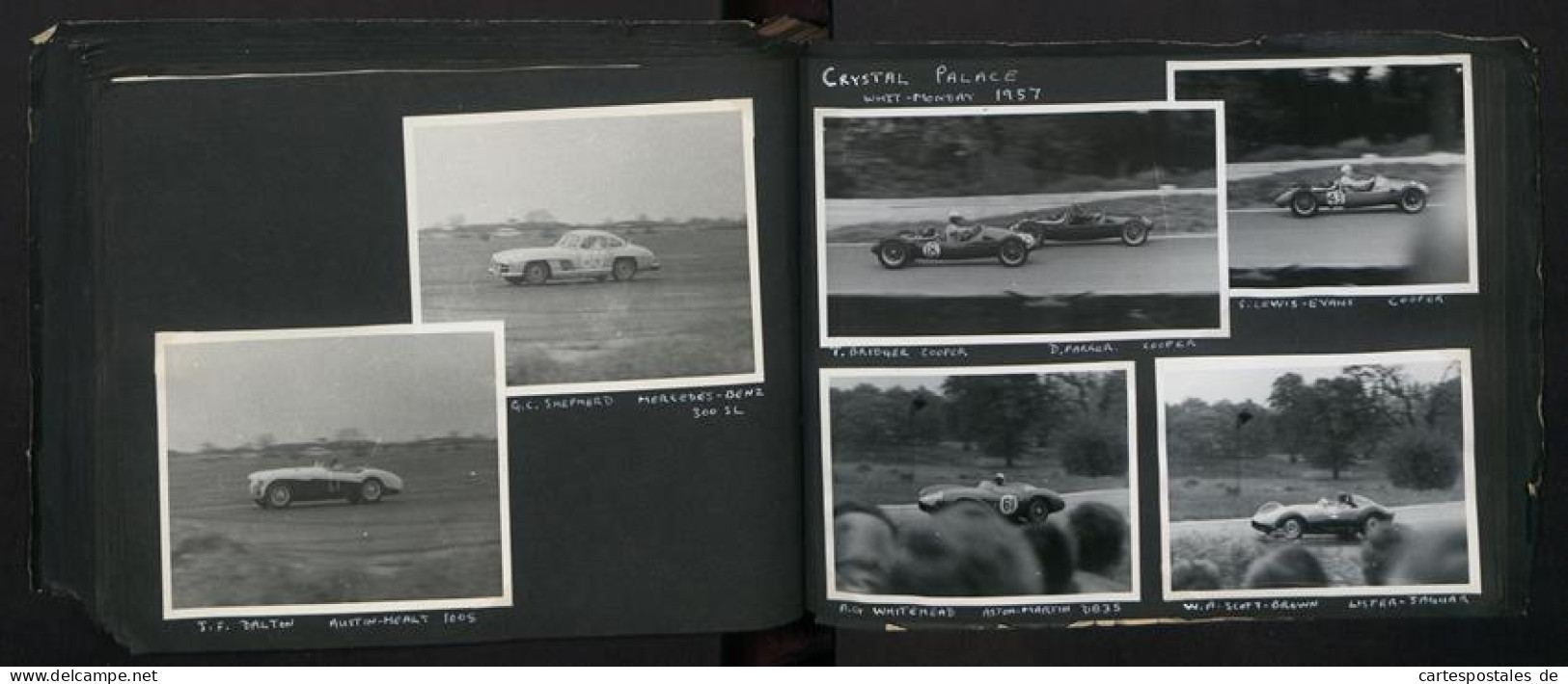 Fotoalbum mit 232 Fotografien Road Raceing 1952-1957, Goodwood, Silverstone, Autorennen, Motorrad, Ferrari, Mercedes 