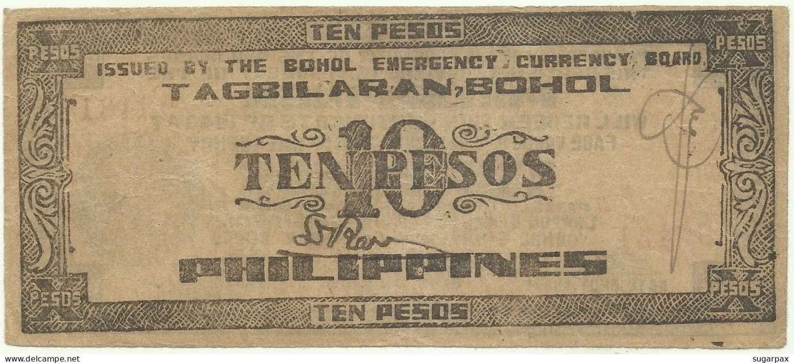 PHILIPPINES - 10 Pesos - 1942 - Pick S 137 - Commonwealh Of The Philippines - BOHOL - Philippinen