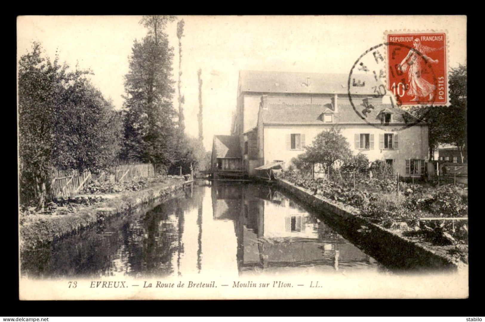 27 - EVREUX - LA ROUTE DE BRETEUIL - MOULIN A EAU SUR L'ITON - Evreux