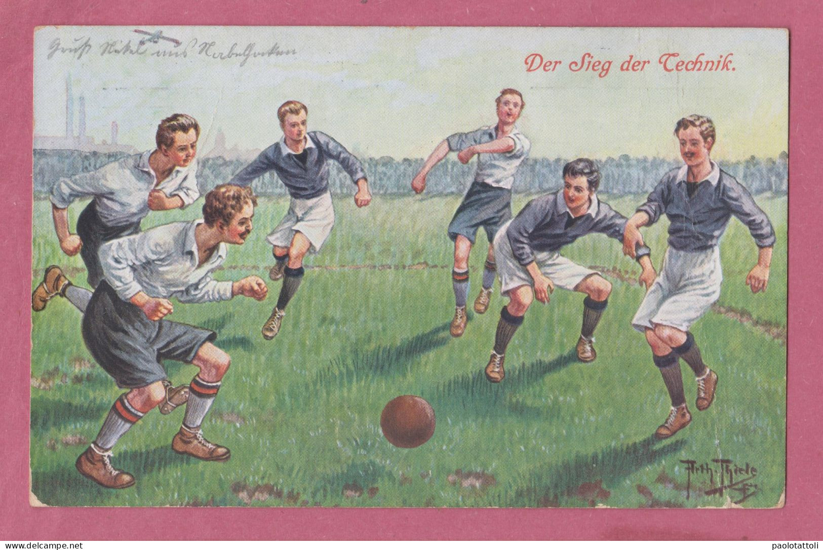 Calcio. Football. Players Around The Ball- Small Size, Back Divided, Ed. TSN Serie 1428. - Fussball