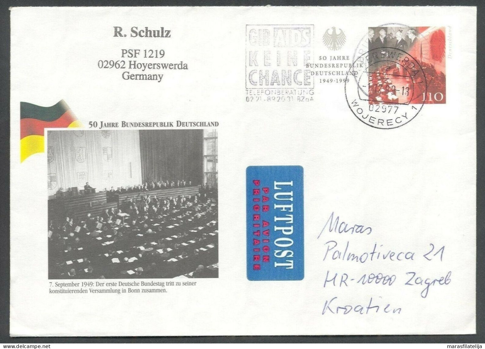 Germany 1999, State Anniversary, Stationery Envelope - Sonstige & Ohne Zuordnung