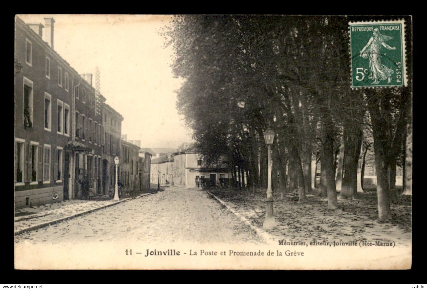 52 - JOINVILLE - LA POSTE ET PROMENADE DE LA GREVE - Joinville