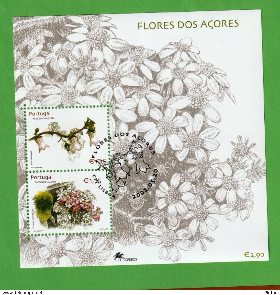 PTB1649- PORTUGAL (AÇORES) 2001 Nº 255 (selos 2879_ 80)- CTO - Blocks & Sheetlets
