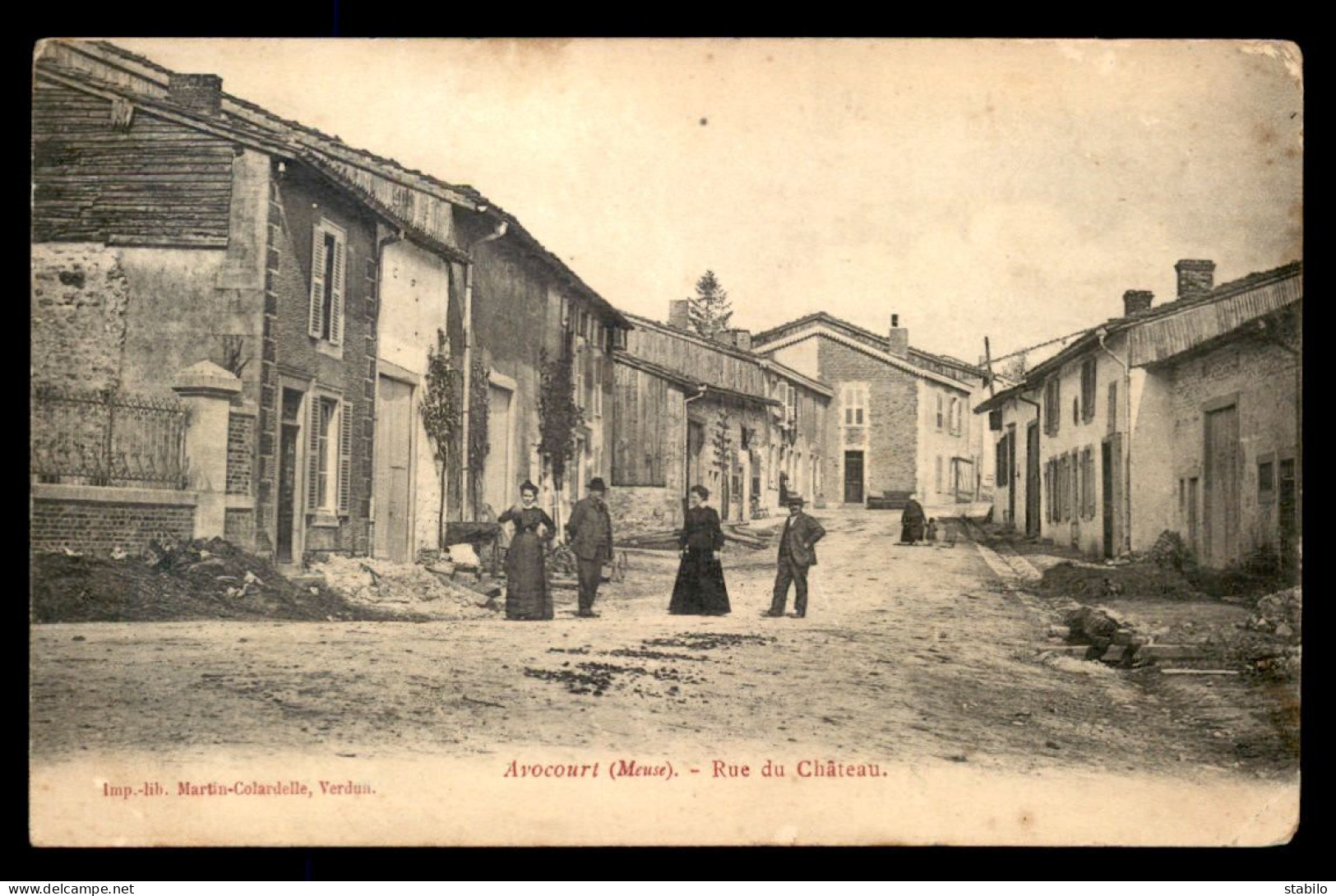 55 - AVOCOURT - RUE DU CHATEAU - EDITEUR MARTIN-COLARDELLE - Sonstige & Ohne Zuordnung