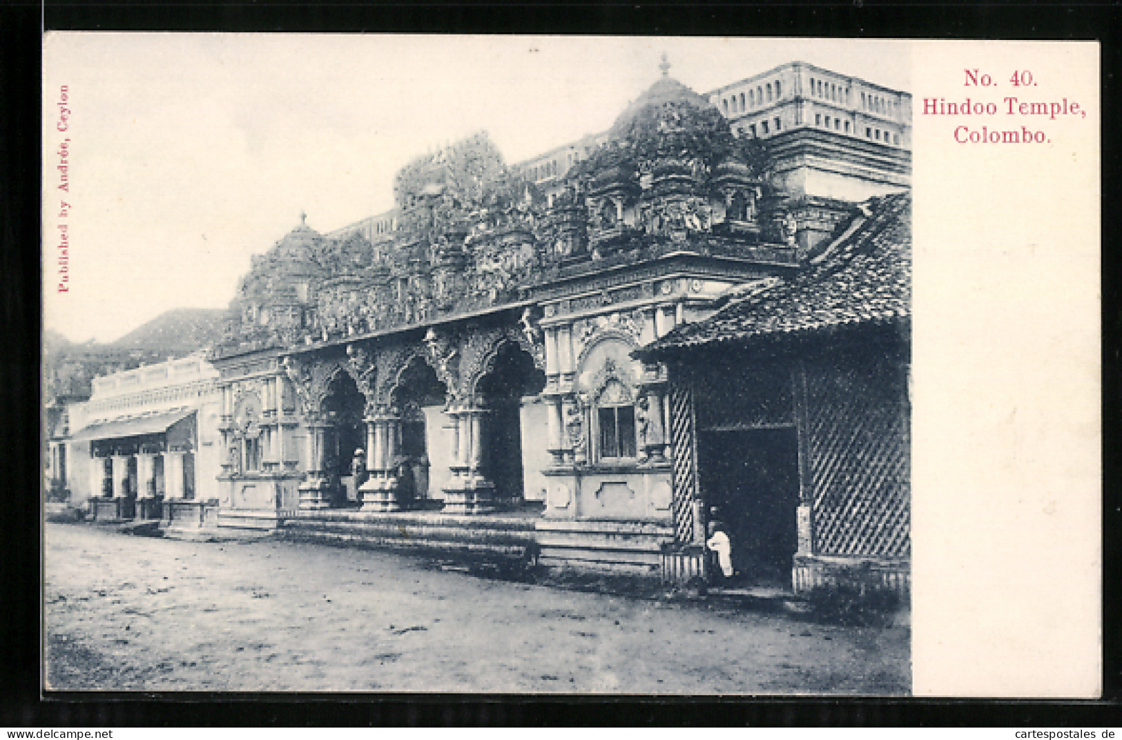 AK Colombo, Hindoo Temple, Partial View  - Sri Lanka (Ceylon)