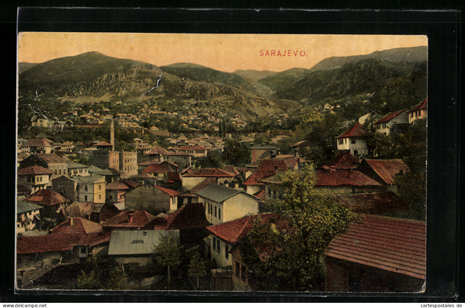 AK Sarajevo, Ortsansicht Aus Der Vogelschau  - Bosnien-Herzegowina