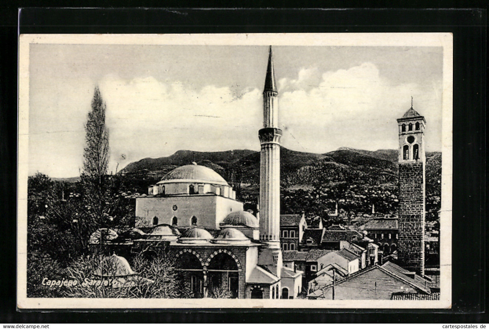 AK Sarajevo, Teilansicht Mit Moschee  - Bosnien-Herzegowina
