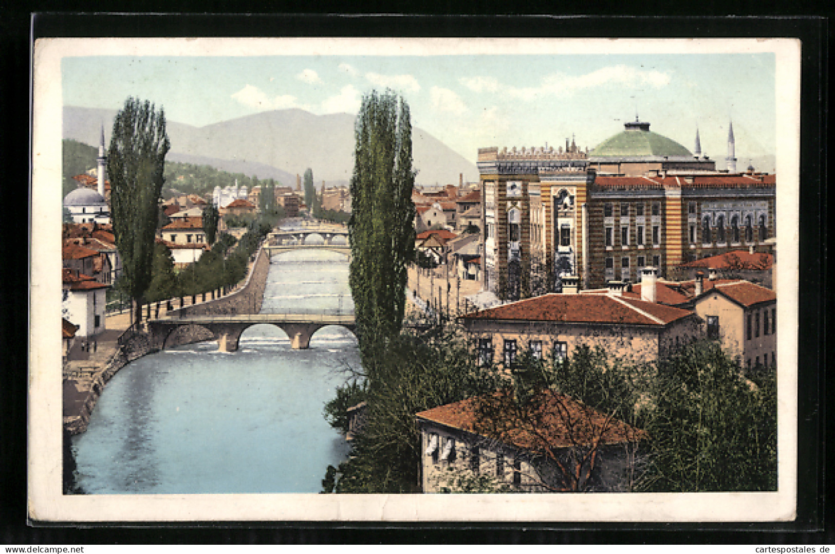 AK Sarajewo, Ortspartie Am Fluss  - Bosnien-Herzegowina