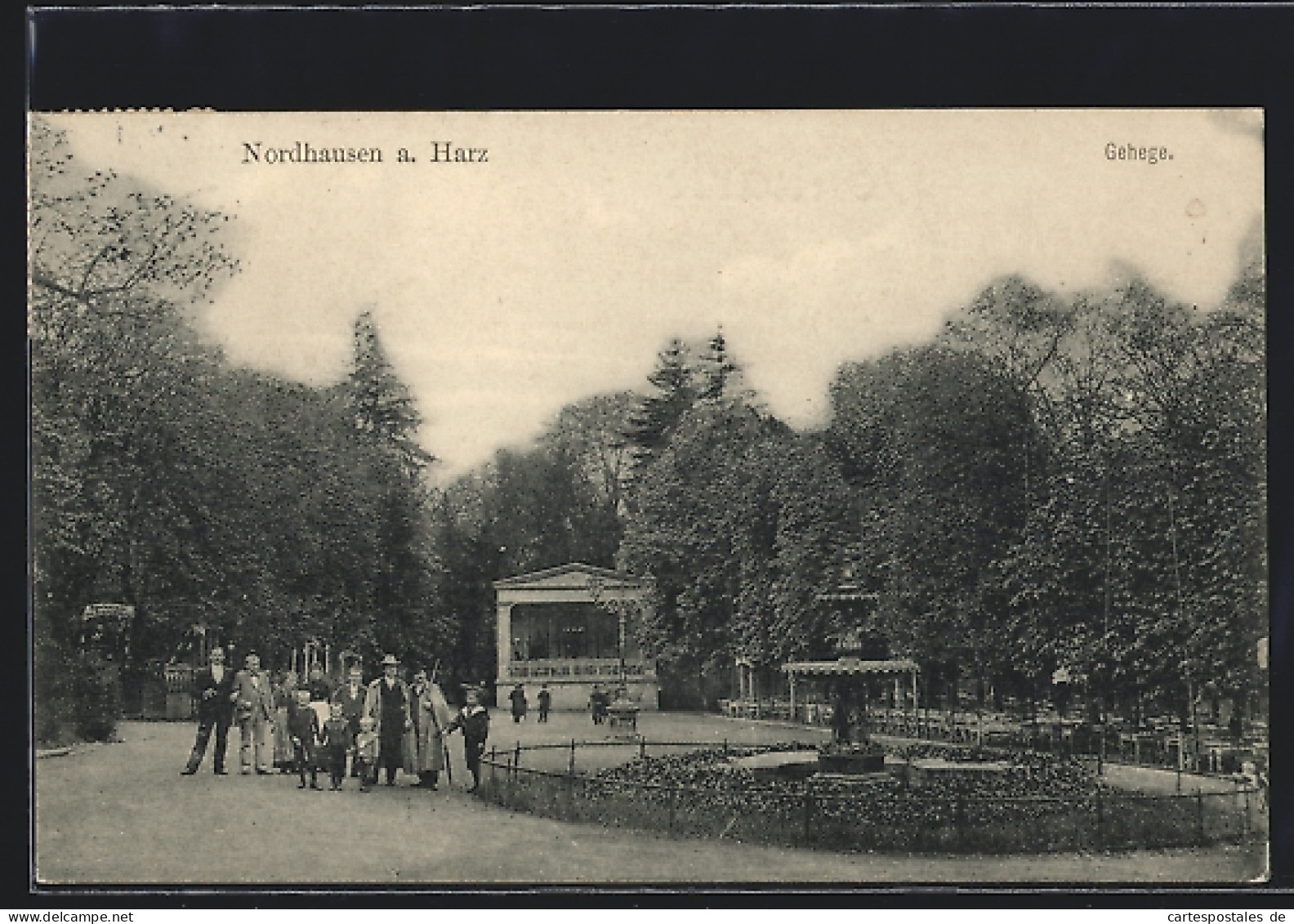 AK Nordhausen A. Harz, Gehege Mit Gruppenbild  - Nordhausen