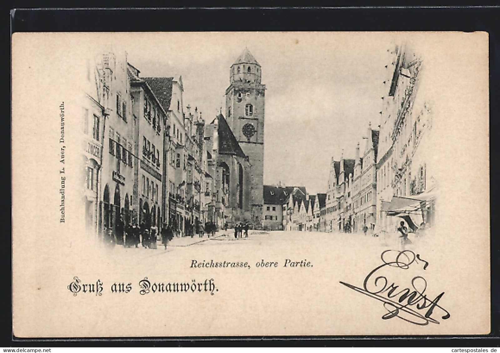 AK Donauwörth, Reichsstrasse, Obere Partie  - Donauwoerth