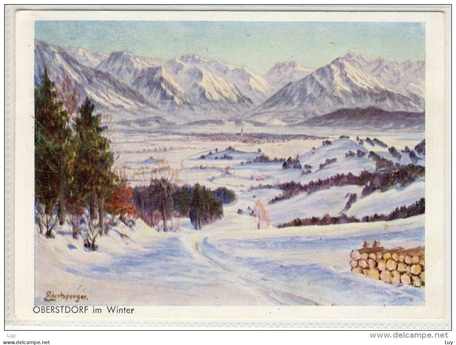 OBERSTDORF Im Winter, Nach Orig. GEmälde Von Eckertsperge,  1949,  Gel. 1962 - Oberstdorf