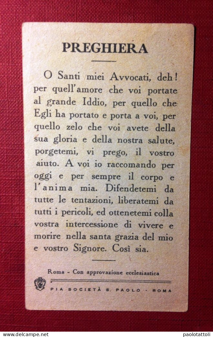 Santini, Holy Card- Ognissanti. Foto Alinari N°39. Pia Società S.Paolo, Roma. - Andachtsbilder