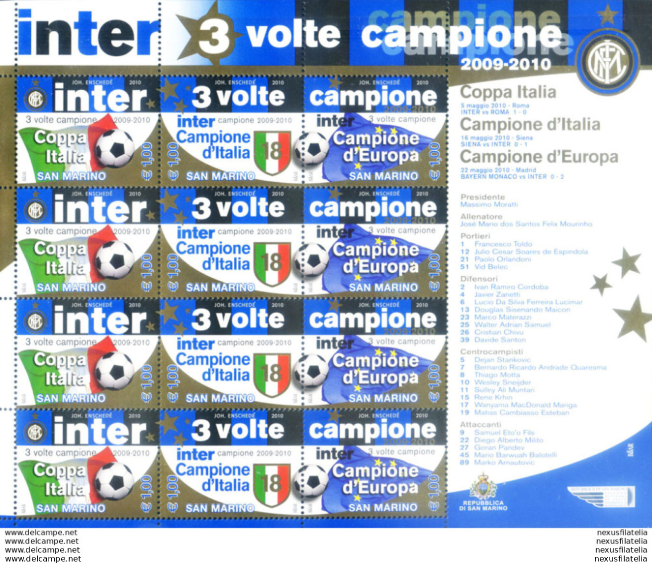 Sport. Calcio. Internazionale 2010. - Altri & Non Classificati