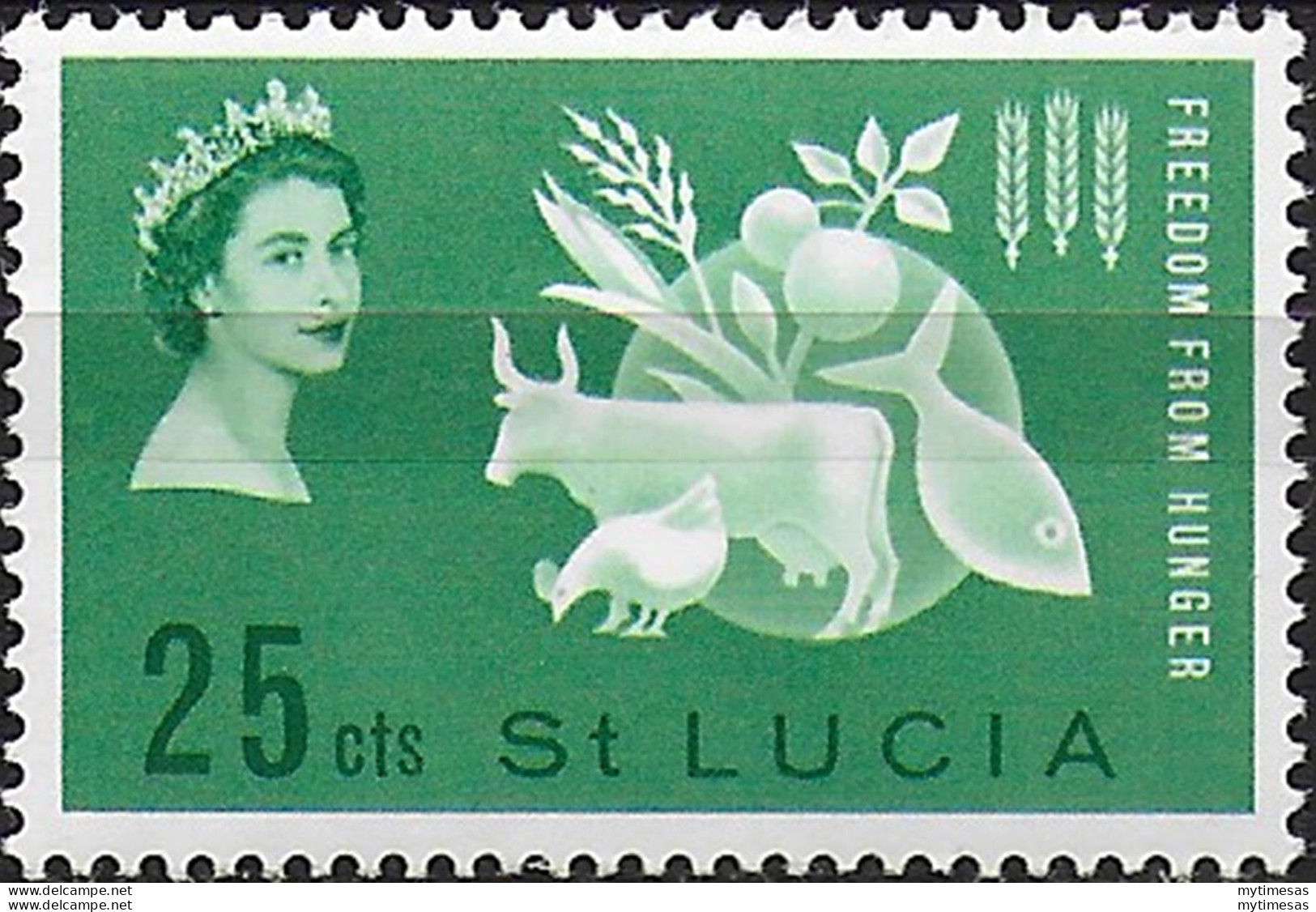 1963 St Lucia Freedom From Hunger 1v. MNH SG N. 194 - Autres & Non Classés